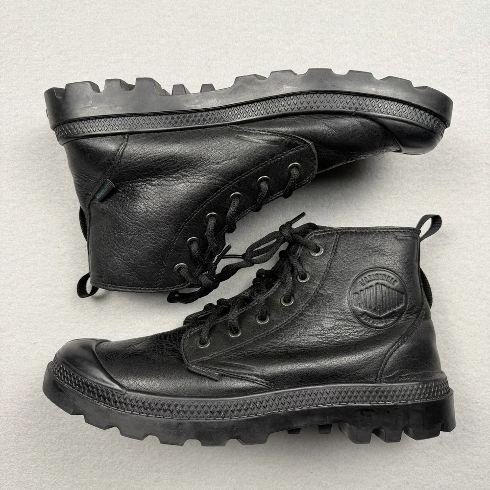 Palladium Black Pilot Pampa Hi Leather size 7.5
